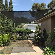 Shade Net, High-Density Polyethylene Shade Net, Plant Shade Net With Copper Button Eyelets, Plastic Corner Reinforcement, Evenly Woven, Breathable And UV-Resistant. Suitable For Pavilions, Patios, Gardens, Canopies, Greenhouses, Lawns, Dog Houses, Backyards, Porches, Pergolas, Balconies And Garages. Available In Various Sizes And Shading Rates For Multiple Purposes. - Coffee Brown - View 3