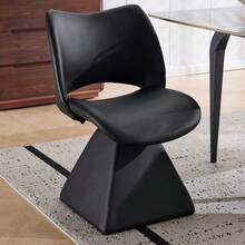 Dining Chairs - Black + Metal & Wood + Foam - View 2