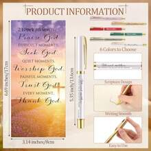 18 Sets Mother's Day Christian Gifts For Church Bulk God Bless Mother Bible Verse Leather Heart Corner Bookmarks Pens Motivational Scripture Card Religious Party Favor For Moms Godmother - 多色的 - 查看 3