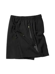 Men's Lightweight Sports Shorts, Casual Fashionable Outdoor Quick-Dry Bermuda Shorts - Black - View 4