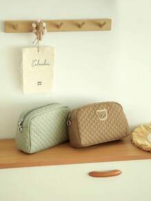 1pc Diaper Bag Diaper Clutch Bag For Mom, Travel Nappy Storage Bag Maekup Bag Cosmetic Bag For Boys And Girls, Quilted Changing Bag Mommy Bag For Outdoor, Baby Essential, Mother's Day Gifts - Multicolor - View 5