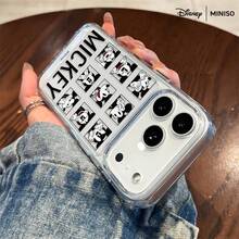 Miniso Ốp điện thoại Disney Mickey Mouse Mickey Expressions Grid Retro Comic phù hợp cho iPhone 17/17 Pro/17 Pro Max/17 Air/16/15/14/13/12/11/X Series Ốp iPhone 17 Pro Max Ốp iPhone 17 Pro Ốp iPhone 17 Quà tặng Giáng sinh cho bạn gái - Trong sáng - Xem 2