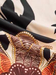 Women's Sexy & Elegant Floral Print Sleeveless Jumpsuit, Summer Vacation - 布朗 2 - 查看 7