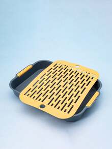 1 pieza Caja de arena para mascotas de material PP de doble capa cuadrada, extraíble y lavable, adecuada para conejos, cobayas y otras mascotas pequeñas, para todo el año - Multicolor - Ver 8