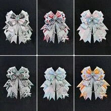 1枚复古独特蝴蝶结胸针，宝石全息缎带手工DIY成品，宅男偶像周边，动漫游戏展cosplay配饰，洛丽塔原宿风装饰蝴蝶结胸针 - A - 查看 9