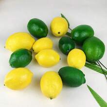 48pcs Artificial Lemon With Leaves, 2 Sizes 3.5" And 2.8", Realistic Yellow Lemon Decor For Bowl, Tabletop, Kitchen, Summer Decoration - Multicolor - View 11