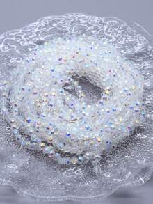 约1200颗4毫米刻面水晶玻璃珠，10串，用于DIY制作手链、项链等首饰。 - 4mm 扁珠 - 查看 5