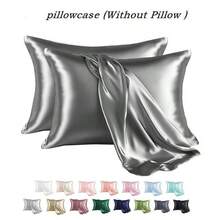 2pcs Silky Soft Breathable Satin Pillowcases, Ideal Gift For Hot Sleepers, Air-Conditioned Room In Summer, Hair & Skin Care - Dark Grey - View 17