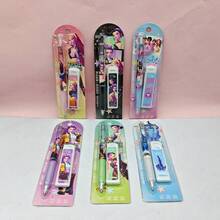 Hasbro 7pcs Magical Girl Dark Style Pencil Gift Set, High-Quality Cartoon Print, Smooth Lead, Suitable For Exams, Writing Practice, Drawing, Middle/Elementary School Students, Durable Stationery Gift Set - Multicolor - View 5