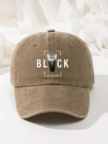 1pc Unisex Adjustable Size Grey Multi-Color Casual Outdoor Fashion Baseball Cap With BLACK Letter Print, Vintage Distressed Style, Soft Crown, Suitable For Daily Wear, Beach, Camping, Travel, Gift,Summer,Holiday - A - View 20