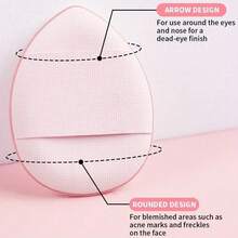 Free Shipping 12pcs Gentle Makeup Sponge Set - 3 Double-Layer Fan Powder Puffs & 3 Large  & 3 Finger Air Cushion Puffs - 粉色 - 查看 4