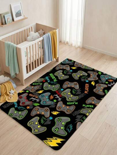 1pc Minimalist Joystick Style Carpet, Cute Decorative Floor Mat, Decorative Rug, Adorable Gaming Floor Mat, Decorative Carpet, Bedroom Decor, Small Rug, Carpet, Home Decor, Outdoor Rug, Washable Carpet, Graduation Gift