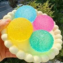1pc-New Squishy Maltose Feel Textured Stress Relief Ball Sticky Stretch Soft Bouncy Grass Ball Shape Slow Rising Ultra Soft Stress Relief Tool Desk Healing Decor Hot - Perfect Gift - Birthday Gift - Easter Gift - Multicolor - View 2