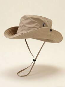 1 buah Topi Ember Bertepi Lebar Warna Polos, Topi Pelindung Matahari Olahraga Kasual, Dapat Diatur, Hadiah Olahraga Luar Ruangan (Warna Jahitan pada Mahkota Topi Acak), Musim Panas, Pantai - Topi Nelayan - View 4