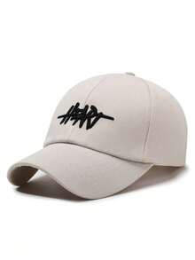 时尚男女通用棒球帽，刺绣款，新款简约户外遮阳帽，休闲又不失时尚感的沙滩帽 - 多色 - 查看 6