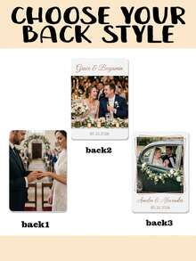 Custom Wedding Photo Playing Cards,Personalized Wedding Poker Cards,Custom Text Wedding Deck Of Cards,Personalized Photo Playing Cards With Box,High Quality,Glossy Finish,Durable,Portable,Reusable, - Multicolor - View 10