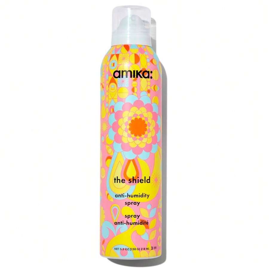 Amika The Shield Anti-Humidity Spray 5.3 Oz – Heat Protecting, Frizz-Free, UV Protection - Pink - View 1