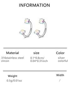 VJS Women's Vintage Style Cubic Zirconia Nose Ring - Suitable For Daily Wear And Parties - Color - View 16