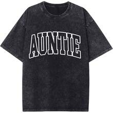 Summer TopsWomen Vintage Oversized Auntie Shirts Funny Aunt Tshirts Gifts For Auntie Acid Wash Baggy Tee TopLoose And Comfortablesummer Clothes  Vacation Outfits Women - màu đen - Xem 1