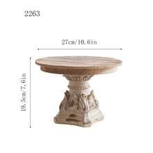 Rustic Farmhouse Wooden Tray - Vintage Distressed Carved Display Stand For Coffee Table & Home Decor - 杏色 - 查看 8