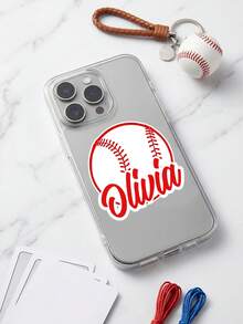5/10/25pc Custom Text Baseball Name Stickers – Personalized Baseball Themed Waterproof Stickers With Custom Name & Color Options | Fun Sports Gift For Baseball Fans, Teams, And Sports Fans | Water Bottle & Gear Decor - Multicolor - View 6
