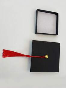1pc Black Graduation Cap Gift Box, Black Doctoral Hat Gift Packaging Box, Suitable For Graduation Ceremony - Gift Box - View 6