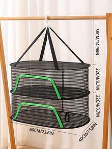 1pc White/Black/Green Drying Net For Dried Goods Fly-Proof Cage Foldable Balcony Dryer Rack Household Fish/Vegetable Dryer PP Material Dense Anti-Fly Mesh Large Capacity Tiered Design Stackable Storage Patio/Kitchen/Balcony Compatible - View 22