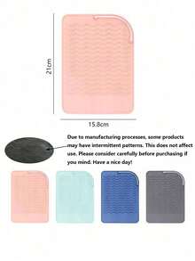 Silicone Heat-Resistant Hook Mat, Hair Straightener Storage Bag Combo, Cosmetic Organizer Bag, Mini Bag For Hair Straightener, Curling Iron, Salon Tools, Travel Makeup Case Accessories Hair Styling Kit Hair Tool Kit,Summer,Holiday - Multicolor - View 11