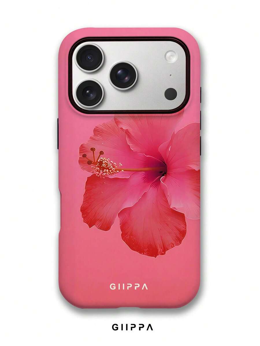 GIIPPA 1 chiếc ốp lưng điện thoại màu hồng đế với hình hoa dâm bụt đỏ cho iPhone 17 Pro Max, phù hợp với 16 Pro Max, 15 Pro Max, 14 Pro Max, ốp lưng điện thoại phong cách Hàn Quốc thời trang và độc đáo, tương thích với 11/12/13/14/15/16 Pro Max Plus, thiết kế thanh lịch phù hợp cho cả nam và nữ, món quà lý tưởng cho bạn gái vào dịp Giáng sinh, Ngày Valentine, Lễ Phục sinh, Mùa cưới và Sinh nhật. - Nhiều màu - Xem 1