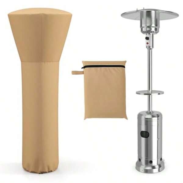 Tangkula - Funda para calentador de patio con cierre y bolsa de almacenamiento cubierta para calentador de propano para patio al aire última intervensión impermeable resistente al polvo resistente