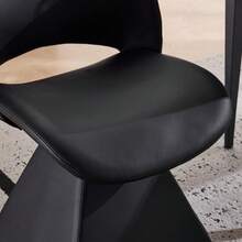 Dining Chairs - Black + Metal & Wood + Foam - View 9