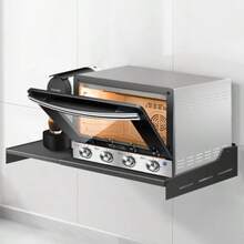 Repisa para Microondas Soporte para Microondas Pared Estante para Horno Soporte de Acero Inoxidable para Microondas Rejilla de Pared para Horno Eléctrico - como en la imagen - Ver 8