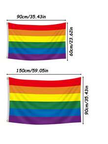 2 piezas/1 pieza Bandera del Orgullo LGBTQ+ Arcoíris, Bandera del Progreso Gay, Bandera "El Amor es Amor", Orgullo Gay, Bisexual, Lesbiana, Pansexual, Transgénero, No Binario, Asexual, Decoración de Habitación del Orgullo, Recuerdo de Fiesta del Orgullo, Decoración Exterior del Día del Orgullo - Bandera arcoíris - Ver 11