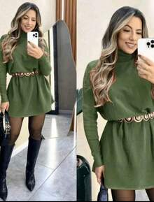 Long-Sleeved Dress By Lanzinha - Verde - Ver 2
