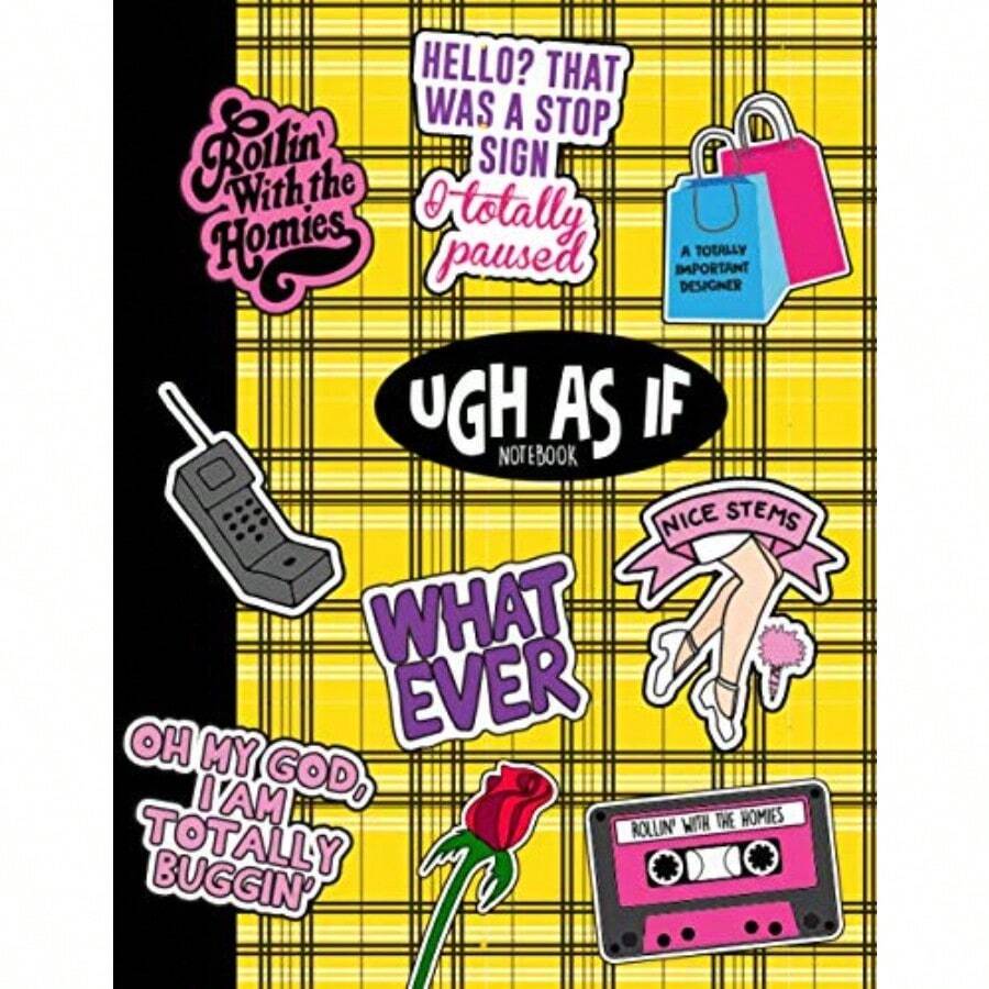Ugh As If Notebook: Yellow Plaid 90's Movie Whatever Rollin With The Homies - Lined 110 Pages College Ruled 8.5 X 11 - như hình - Xem 1