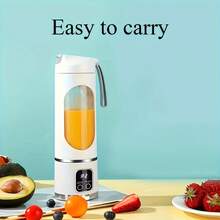 250ml USB Rechargeable Portable Blender And Juicer - Easy To Clean, Suitable For Making Smoothies, Milkshakes And Fresh Fruit Drinks, With Digital Display, Suitable For Home, Office And Outdoor Travel - Multicolor - View 4