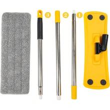 Flat Microfiber Mop For Floor Cleaning With Long Handle Washable Pad For Wood Tile Laminate Marble Floors - 1 - 查看 6
