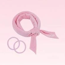 Faixa de Cabelo Ondulado Sem Calor, Scrunchie Ondulado Sem Calor, Faixa de Cabelo Ondulado para Dormir, Ferramenta de Estilo de Ondulação Natural Suave DIY, Ferro de Ondular, Ondulação Sem Calor, Ferro de Ondular, Produtos e Acessórios de Beleza para Salão de Cabelos - Azul bebê - Visão 7