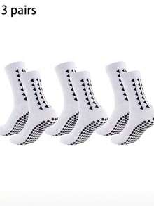 3/6 Pairs Unisex Anti-Slip Dotted Soccer Socks, Breathable Durable Running Yoga Workout Sports Socks - Multicolor - View 14