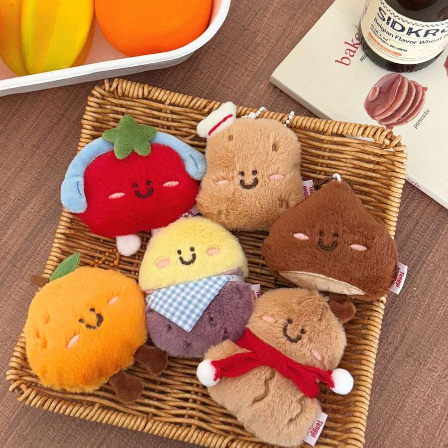 1pc Squishy Original Tea Ceremony Plush Doll Pendant Cute Keychain Backpack Charm For Girls