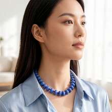 1 pieza Collar de cuentas de resina de dopamina con estilo bohemio y casual, adecuado para uso diario, vacaciones, viajes y ocio, joya de moda como regalo para familiares y amigos - Collar de resina - Ver 13