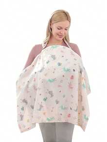 Maternity Nursing Scarf, Stroller And Car Seat Cover, Lightweight Breathable Outdoor Nursing Cape, 360° Full Coverage Design, With Mesh Layer, Curved Neckline Privacy Nursing Apron, Suitable For Newborns - Multicolor - View 12