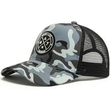 Gorra de béisbol de malla de verano para hombres y mujeres, gorra con parche de letras ENJOY LIFE, gorras de camionero de Hop de calle Unisex transpirables informales - Camuflaje naranja - Ver 14