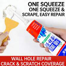 Bộ dụng cụ sửa chữa tường, [Bao gồm 250g keo sửa chữa tường, giấy nhám, dụng cụ cạo, găng tay] Sửa chữa nhanh chóng các hư hại trên tường, vết bẩn, hình vẽ bậy, vết nứt, chống kiềm, chống bong tróc, chống thấm nước, chống ẩm, chống nứt. - Keo sửa chữa tường + giấy nhám + dụng cụ cạo + găng tay - Xem 1