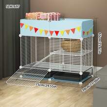 Large Indoor Rabbit Cage With Automatic Waste Cleaning, Suitable For Home Use, Pet Rabbit House - Splicing - View 6