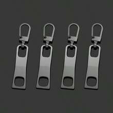 5/10Pcs 2-Hole Rectangular Metal Zipper Puller Removable Repair Tool Clothes Backpack Zipper Head Pendant Buckle Replacement Accessories - E-Mixed Color - View 10