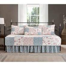 Chezmoi Collection - Juego de Cama Reversible de 3 Piezas con diseño Floral clásico Lavado 100% algodón Tradicional Multicolor Diván - Multicolor - Ver 2