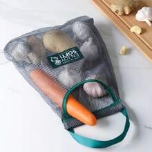 Túi lưới đựng đồ nhà bếp cỡ lớn - Giá treo tường đựng rau củ quả, tỏi, gừng - Chất liệu nhựa bền chắc. - Xám - Xem 2