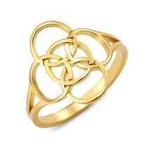 LIKGREAT Nhẫn thép không gỉ hình chữ thập, biểu tượng Celtic, bùa hộ mệnh năm lớp bảo vệ, quà tặng giác ngộ. - loạt thời trang - Xem 12