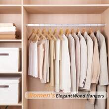 Basics Perchas de madera para ropa color - natural - Ver 6